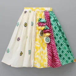 Fashion Multicoloured Printed Embroidered Top And Lehenga With Matching Dupatta Ethnic Wear | Lehengas & Ghagras