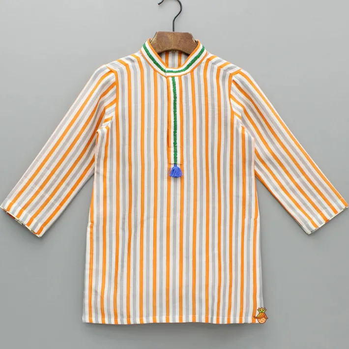 Outlet Multicoloured Striped Kurta And Pyjama BOY Indian Ethnic Wear | Ethnic Sets