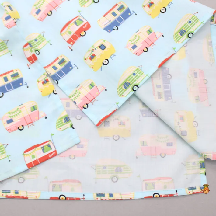 Outlet Multicoloured Vehicle Printed Top And Pyjama BOY Sleep Wear | Sleepwear
