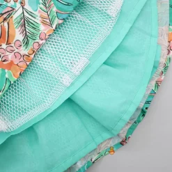 Discount Multiple Ruffled Layered Pink Top With Printed Lehenga Ethnic Wear | Lehengas & Ghagras