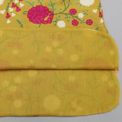 Best Mustard Floral Chanderi Kurta And Salwar Ethnic Wear | Churidars & Salwars