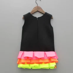 Fashion Neon Frilly Dress With Matching Hair Band Dresses & Sets | Dresses