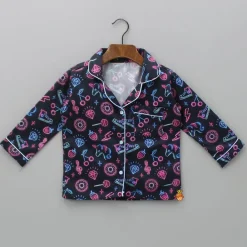 Best Neon Party Night Theme Print Sleepwear Sleepwear