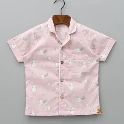 Clearance Night Theme Printed Pink Sleepwear BOY Sleep Wear | Sleepwear