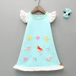 Sale Ocean Themed Blue Dress With Hairclip Dresses & Sets | Dresses