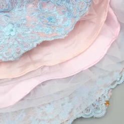 Clearance Off Shoulder Fabric Flowers Adorned Dual Tone Wings Gown With Detachable Trail And Matching Hair Clip Dresses & Sets | Gowns