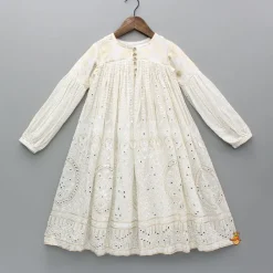 Online Off White Embroidered And Embellished Kurti Ethnic Wear | Kurtis & Jumpsuits