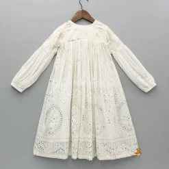 Online Off White Embroidered And Embellished Kurti Ethnic Wear | Kurtis & Jumpsuits