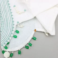 Discount Off White Embroidered And Embellished Top With Lehenga And Dupatta Twinning Sets | Ethnic Wear