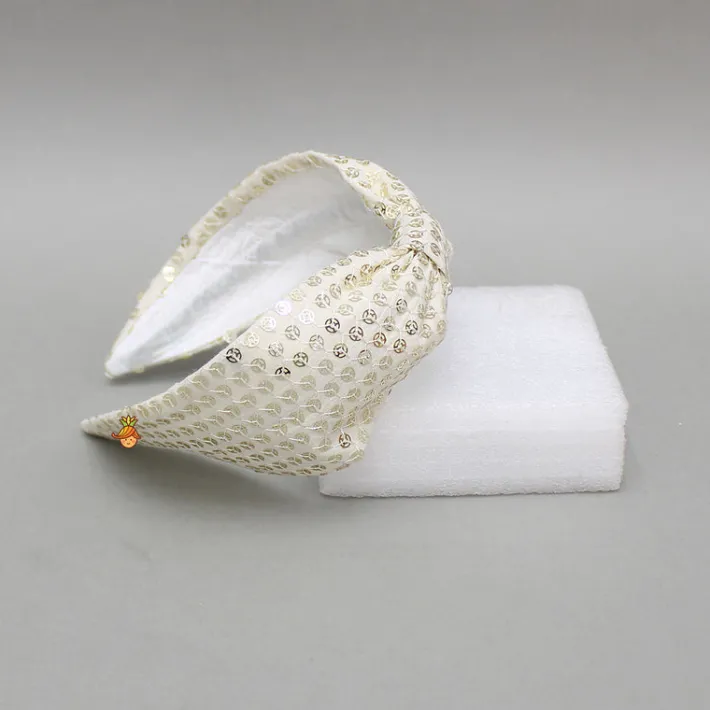 Discount Off White Embroidered Hairband Hair Accessories | Hair Bands