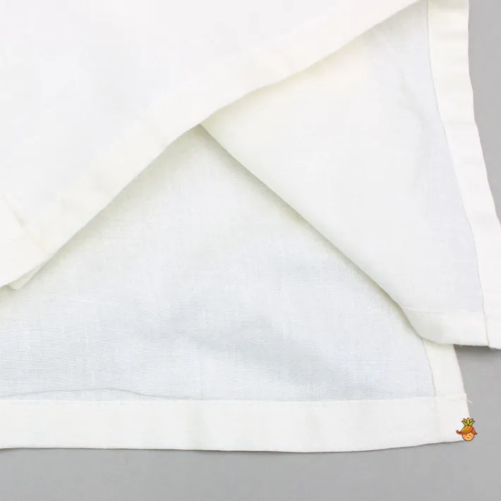 Online Off White Embroidered Kurta And Pyjama BOY Indian Ethnic Wear | Ethnic Sets