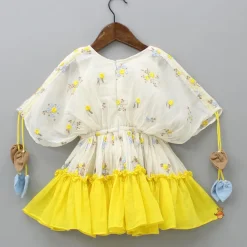 Best Off White Embroidered Ruffled Hem Dress Dresses & Sets | Dresses