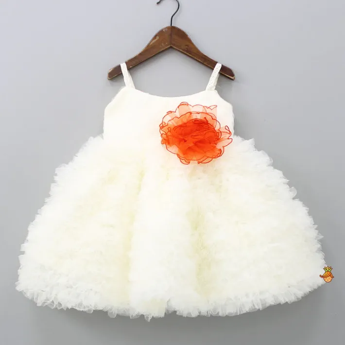 New Off White Frilly Ruffled Strappy Dress Dresses & Sets | Dresses