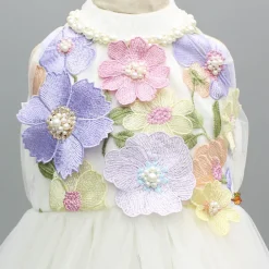 Fashion Off White Halter Neck Embellished Trial Dress With Sling Bag Dresses & Sets | Dresses