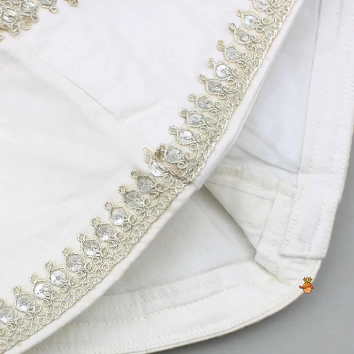 Discount Off White Halter Neck Embellished Top And Lehenga With Dupatta Ethnic Wear | Lehengas & Ghagras