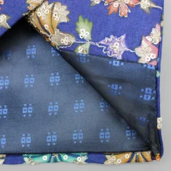 Clearance Off White Kurta With Blue Printed Embroidered Jacket And Pyjama BOY Indian Ethnic Wear | Ethnic Sets
