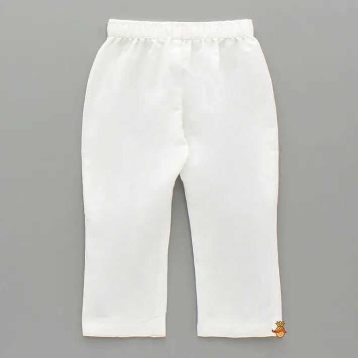 Fashion Off White Kurta With Embroidered Jacket And Pyjama BOY Indian Ethnic Wear | Ethnic Sets