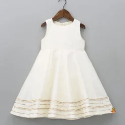 Fashion Off White Kurti With Pink Organza Jacket Ethnic Wear