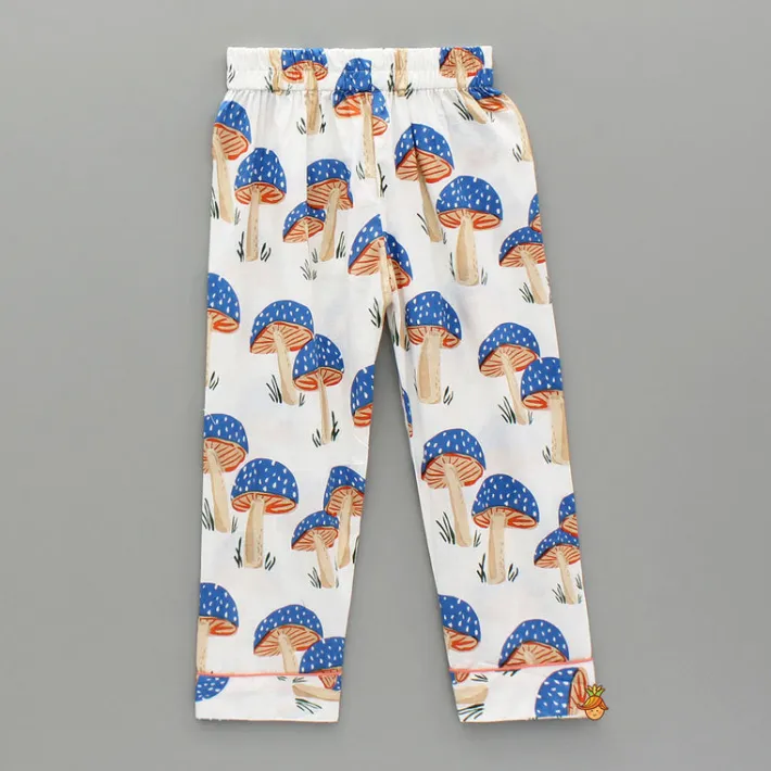 Discount Off White Printed Notch Collar Sleepwear BOY Sleep Wear | Sleepwear