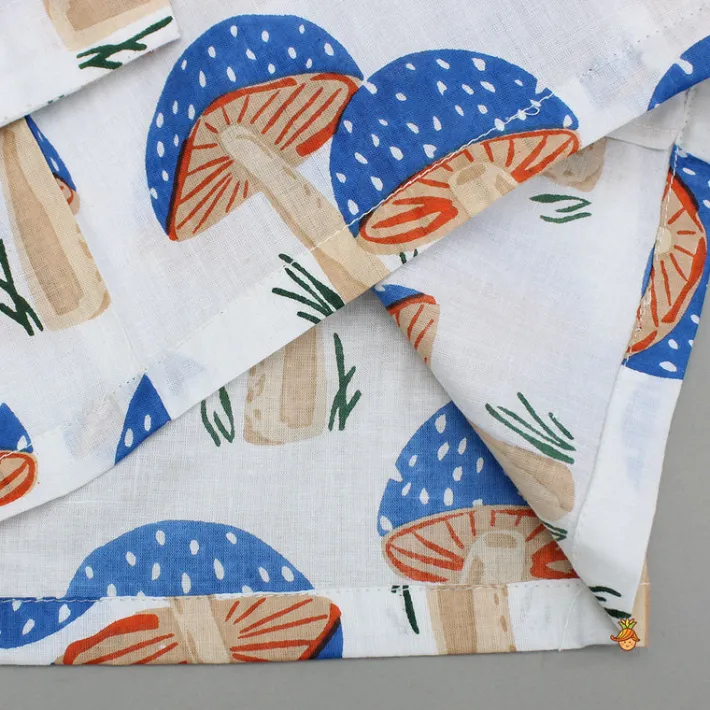 Discount Off White Printed Notch Collar Sleepwear BOY Sleep Wear | Sleepwear