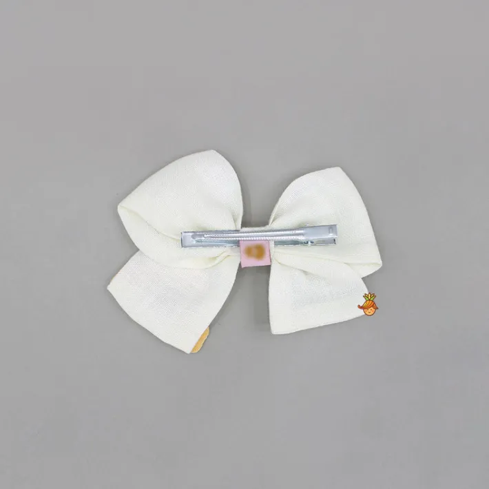 Discount Off White Rainbow Embroidered Bowie Hair Clip Hair Accessories | Hair Clips