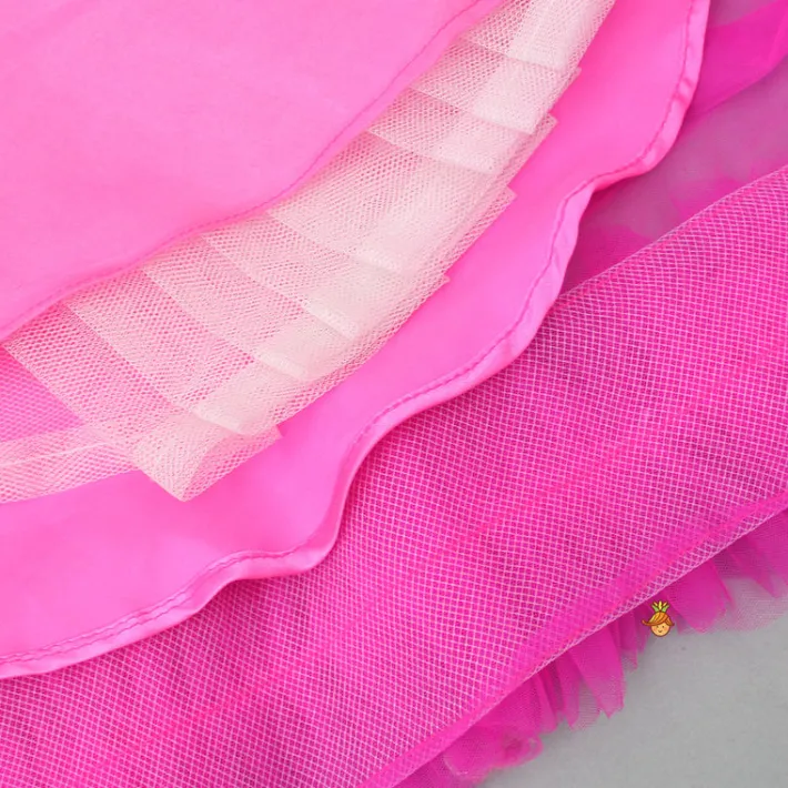 Outlet One Shoulder High Low Pink Dress With Matching Head Band And Detachable bow Dresses & Sets | Dresses