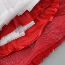 Online One Shoulder High Low Red Dress With Matching Hairclip And Detachable bow Dresses & Sets | Dresses
