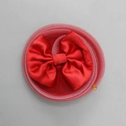 Online One Shoulder High Low Red Dress With Matching Hairclip And Detachable bow Dresses & Sets | Dresses