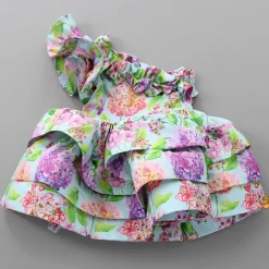 New One Shoulder Layered Multicolour Dress Dresses & Sets | Dresses