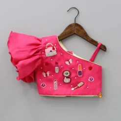 Discount One Shoulder Pink Top With Flared Skirt Dresses & Sets | Sets