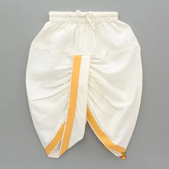 Discount Orange Cotton Kurta With Dhoti BOY Indian Ethnic Wear | Ethnic Sets