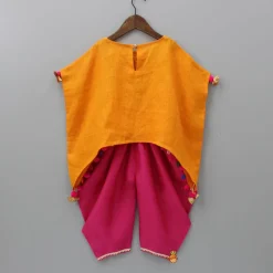 Online Orange Kaftan Top And Patiala Ethnic Wear | Dhotis & Patialas