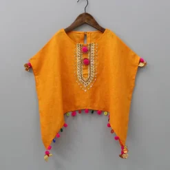 Online Orange Kaftan Top And Patiala Ethnic Wear | Dhotis & Patialas