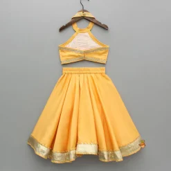 Best Orange Lace Top With Lehenga And Dupatta Ethnic Wear | Lehengas & Ghagras