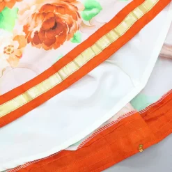 Discount Orange Top And Floral Printed Lehenga With Net Dupatta Ethnic Wear | Lehengas & Ghagras