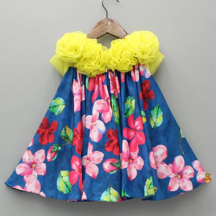 New Organza Rose Flowers Adorned Dress Dresses & Sets | Dresses