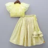 Online Organza Triple Layered Flap Pastel Yellow Top And Zari Embroidered Lehenga Ethnic Wear | Lehengas & Ghagras