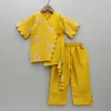 Discount Overlap-Style Shiny Mustard Kurti With Pant Ethnic Wear | Churidars & Salwars