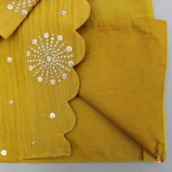 Discount Overlap-Style Shiny Mustard Kurti With Pant Ethnic Wear | Churidars & Salwars