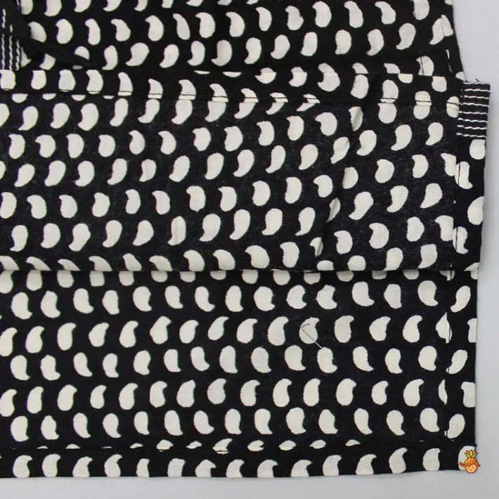 Online Paisley Printed Angrakha Style Kurta With Dhoti BOY Twinning Sets | Indian Ethnic Wear
