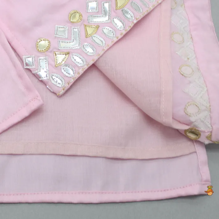 New Patch Work Pink Kurta And Pyjama BOY Indian Ethnic Wear | Ethnic Sets