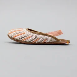 Best Peach Embroidered Jutti Shoes