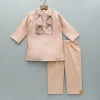 Best Peach Embroidered Kurta And Pyjama BOY Indian Ethnic Wear | Ethnic Sets