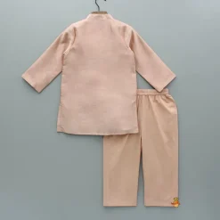 Best Peach Embroidered Kurta And Pyjama BOY Indian Ethnic Wear | Ethnic Sets