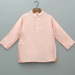 Best Peach Kurta And Jungle Theme Embroidered Jacket With Pyjama BOY Indian Ethnic Wear | Ethnic Sets