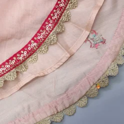 Discount Peach Thread Embroidered Top With Pleated Dhoti Ethnic Wear | Dhotis & Patialas