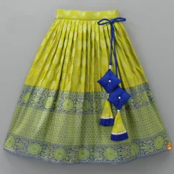 Outlet Pearl Beaded Work Top With Printed Lehenga Ethnic Wear | Lehengas & Ghagras