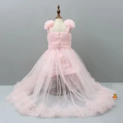 Best Pearls And Butterfly Embellished Ruffled Frilly High Low Dress Dresses & Sets | Dresses