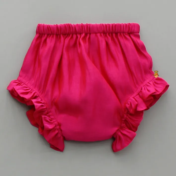 Outlet Pearls Sequin Embroidered Pink Top And Bloomer Baby Essentials | Infant Clothing