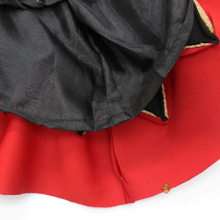 Sale Pearly Flower Embellished Black Fancy Dress With Sling Bag Dresses & Sets | Dresses